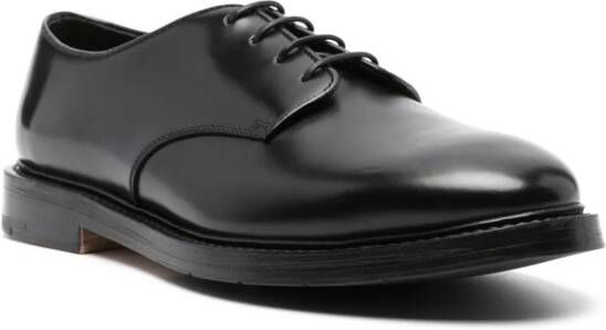 Premiata panelled leather derby shoes Black