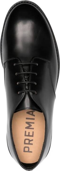 Premiata panelled leather derby shoes Black