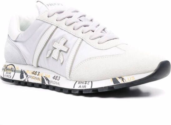 Premiata panelled low-top sneakers White