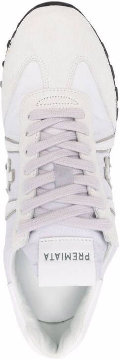 Premiata panelled low-top sneakers White