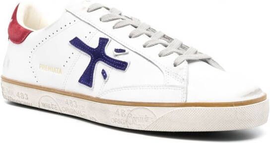 Premiata patch-detail lace-up sneakers White