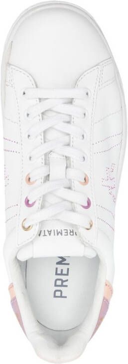 Premiata pink panelled low-top sneakers White