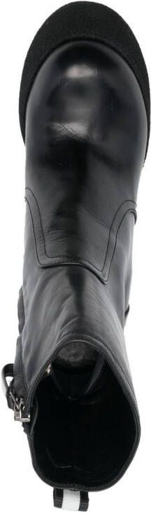 Premiata platform-sole 125mm heeled boots Black