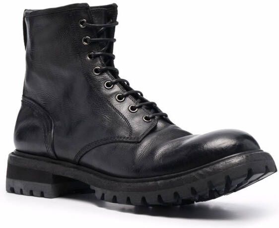 Premiata polished leather ankle boots Black