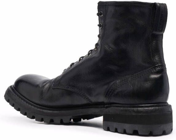 Premiata polished leather ankle boots Black