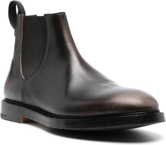 Premiata pull-tab leather Chelsea boots Black