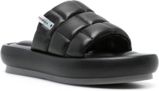 Premiata quilted leather sandals Black
