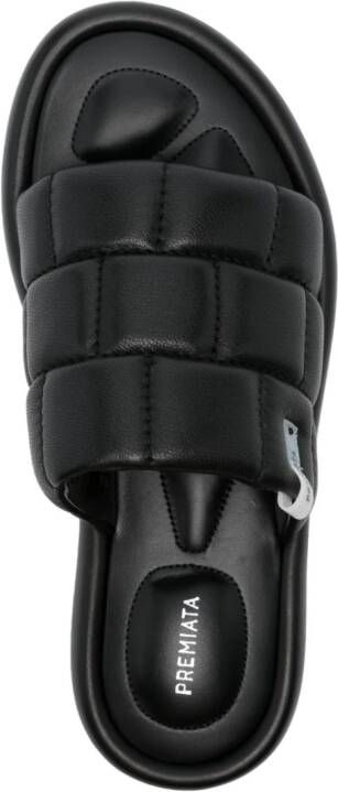 Premiata quilted leather sandals Black
