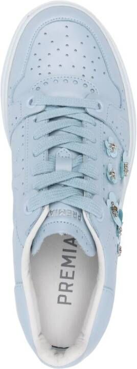 Premiata Quinn floral-appliqué sneakers Blue