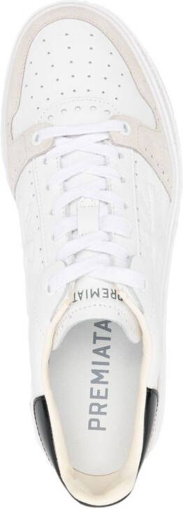Premiata Quinn panelled lace-up sneakers White