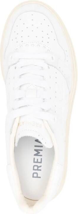 Premiata Quinn perforated leather sneakers White