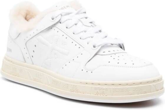Premiata Quinnd shearling-lining leather sneakers White
