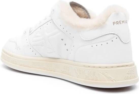 Premiata Quinnd shearling-lining leather sneakers White