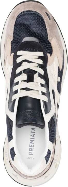 Premiata Sharky panelled low-top sneakers Blue