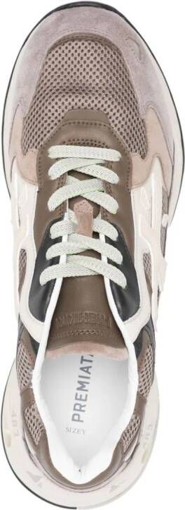 Premiata Sharky panelled low-top sneakers Brown