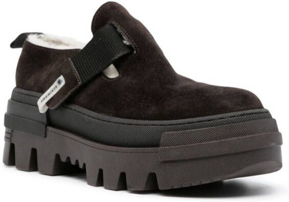 Premiata shearling-lining suede loafers Brown