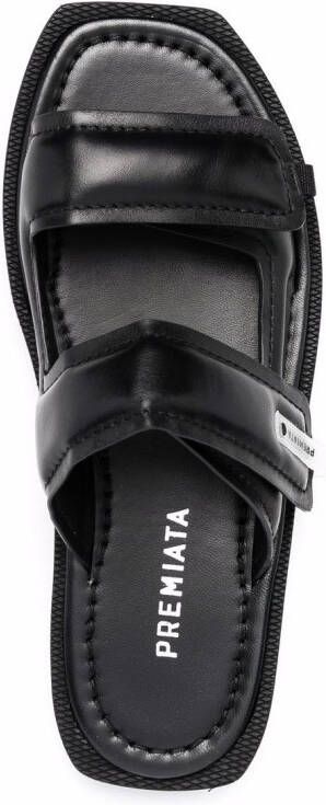 Premiata side logo-patch sandals Black
