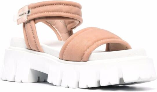 Premiata side touch-strap fastening sandals Neutrals