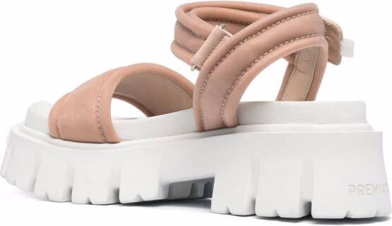 Premiata side touch-strap fastening sandals Neutrals