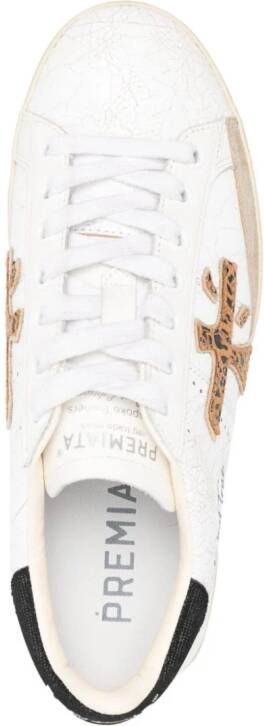 Premiata Stevend crinkled leather sneakers White