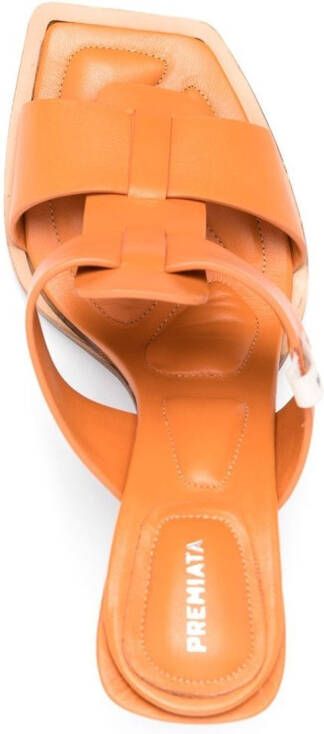 Premiata stiletto open-toe leather sandals Orange