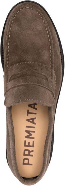 Premiata suede moccasin loafers Brown