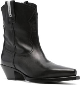 Premiata Texas 60mm leather boots Black