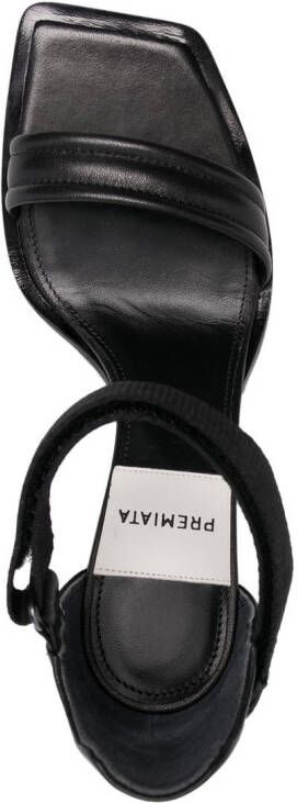 Premiata touch-strap 95mm block-heel sandals Black