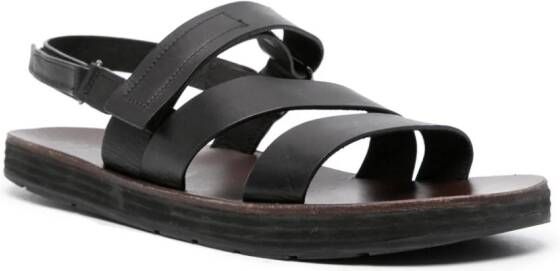 Premiata touch-strap leather sandals Black