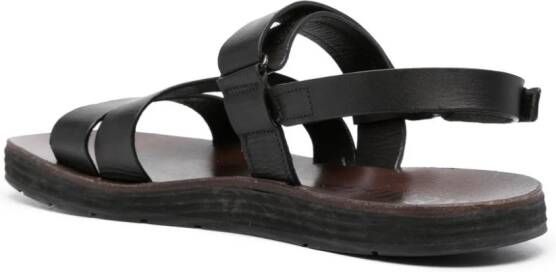 Premiata touch-strap leather sandals Black