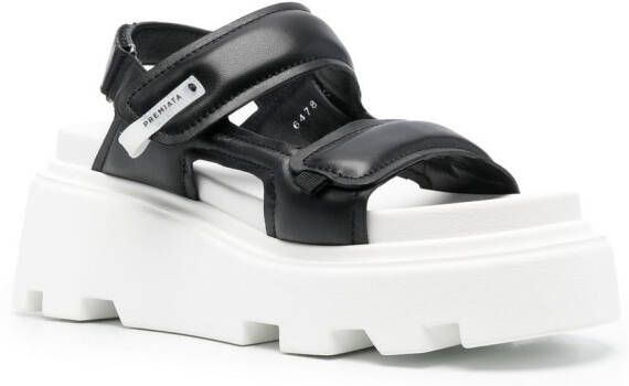 Premiata touch-strap padded sandals Black