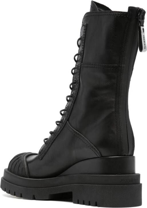 Premiata Yukon lace-up leather boots Black