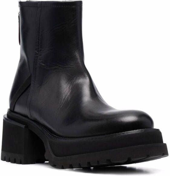 Premiata zipped ankle boots Black