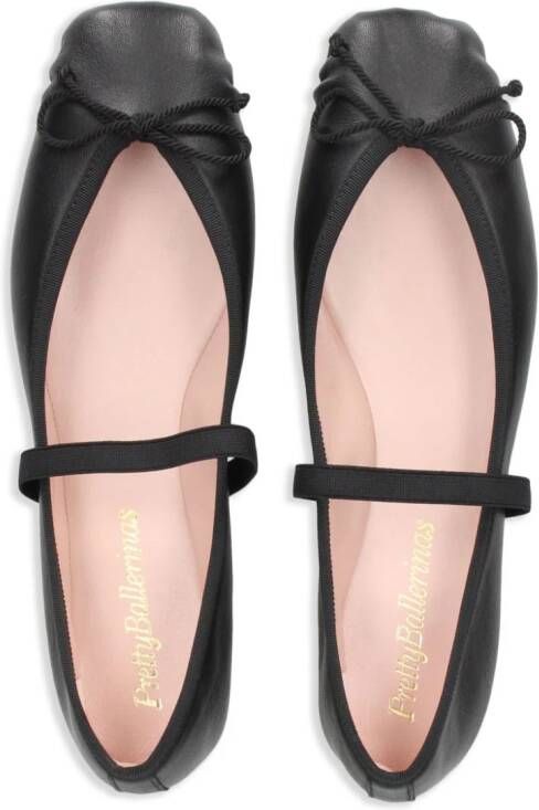 Pretty Ballerinas Kristen leather ballerina shoes Black