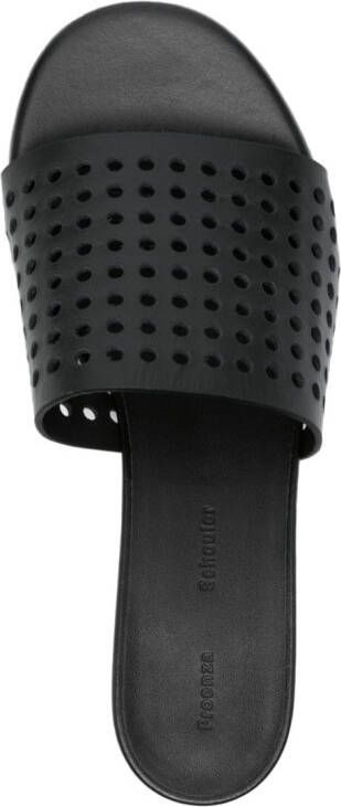 Proenza Schouler 50mm perforated leather mules Black