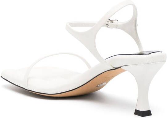 Proenza Schouler 70mm square-toe leather sandals White
