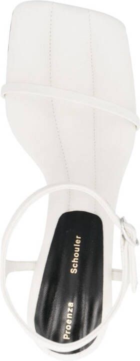 Proenza Schouler 70mm square-toe leather sandals White