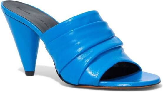 Proenza Schouler 85mm gathered-detail leather sandals Blue