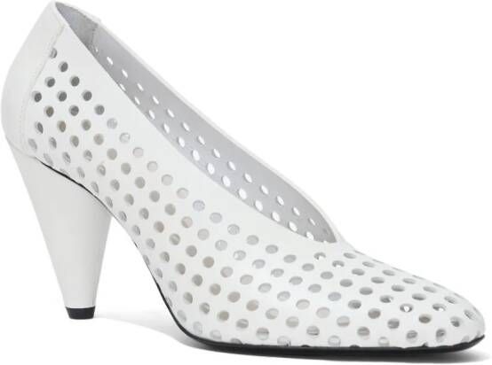 Proenza Schouler 85mm perforated leather pumps White
