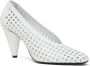 Proenza Schouler 85mm perforated leather pumps White - Thumbnail 2