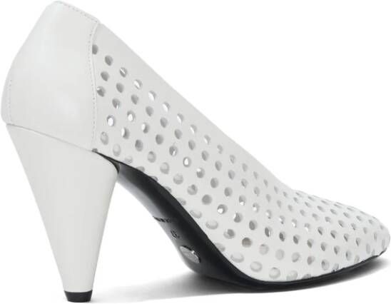 Proenza Schouler 85mm perforated leather pumps White