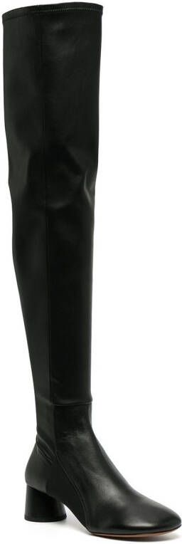 Proenza Schouler block-heel thigh boots Black
