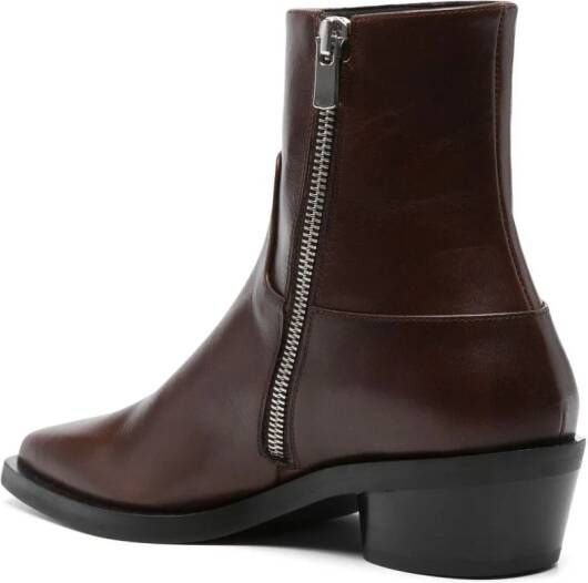 Proenza Schouler Bronco 45mm leather ankle boots Brown