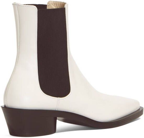 Proenza Schouler Bronco leather Chelsea Boots White