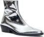Proenza Schouler Bronco mirrored-finish ankle boots Silver - Thumbnail 2
