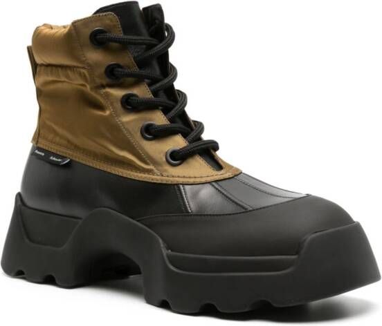 Proenza Schouler colour-block panelled combat boots Black