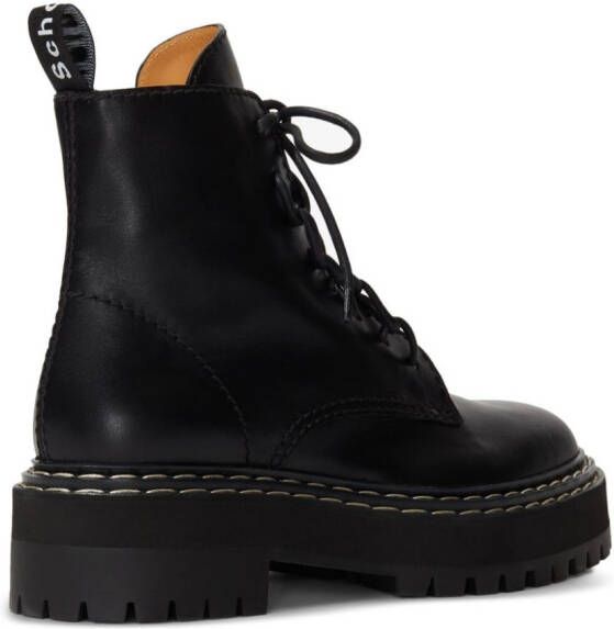 Proenza Schouler Combat leather boots Black