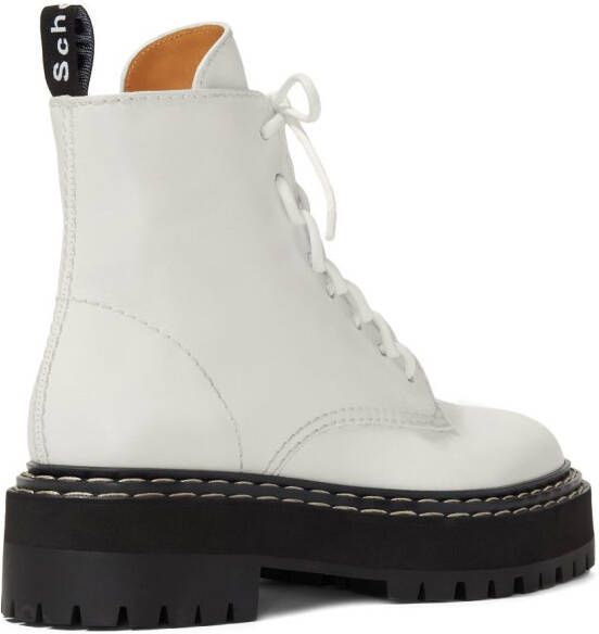 Proenza Schouler Combat leather boots White