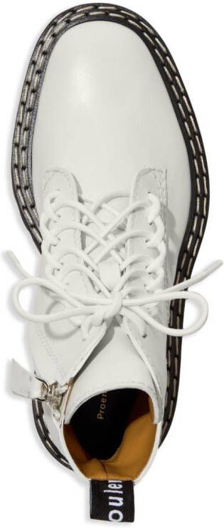 Proenza Schouler Combat leather boots White