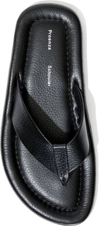 Proenza Schouler Cooper leather flip flops Black